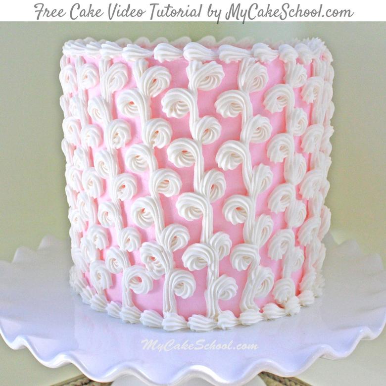 Learn this elegant piping technique in MyCakeSchool.com's Free Video Tutorial!