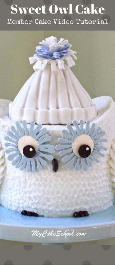 Cute and Easy Owl Cake Tutorial by MyCakeSchool.com! Member Cake Video Section.