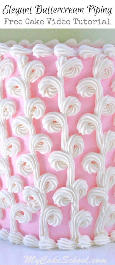 Learn this gorgeous piped buttercream technique in MyCakeSchool.com's free video tutorial! Perfect for all sorts of occasions and much easier than you think!
