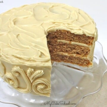 Apple Walnut Cake with Maple Cream Cheese Frosting!