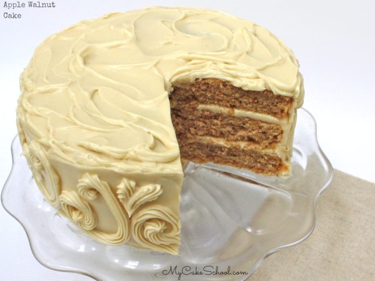 Apple Walnut Cake with Maple Cream Cheese Frosting!