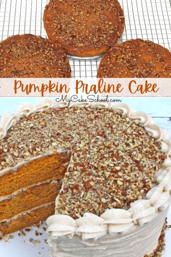 Delicious Pumpkin Praline Cake- This fall cake is super moist and has so much flavor! 