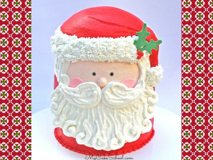 Sweet and Simple Santa Cake Video Tutorial My Cake School