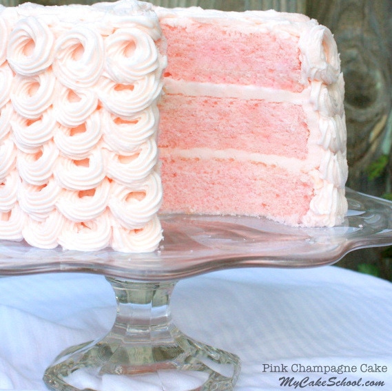 Sophisticated, Elegant, and DELICIOUS Pink Champagne Cake Recipe by MyCakeSchool.com