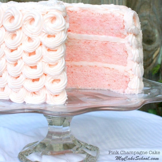 Sophisticated, Elegant, and DELICIOUS Pink Champagne Cake Recipe by MyCakeSchool.com