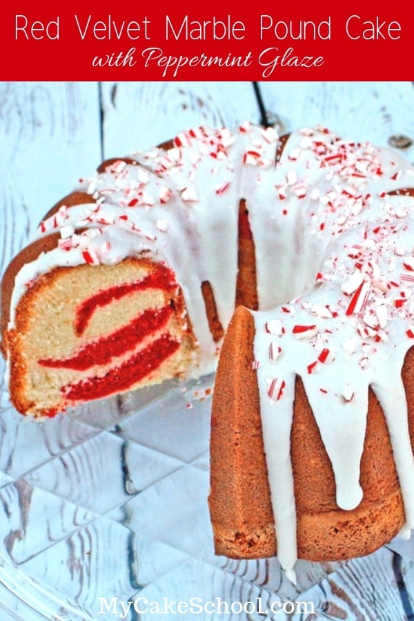 The BEST Red Velvet Marble Pound Cake Recipe by MyCakeSchool.com