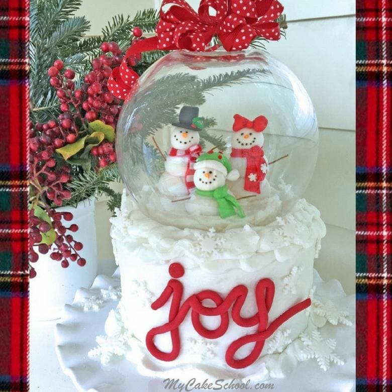 Snow Globe Cake Video Tutorial by MyCakeSchool.com