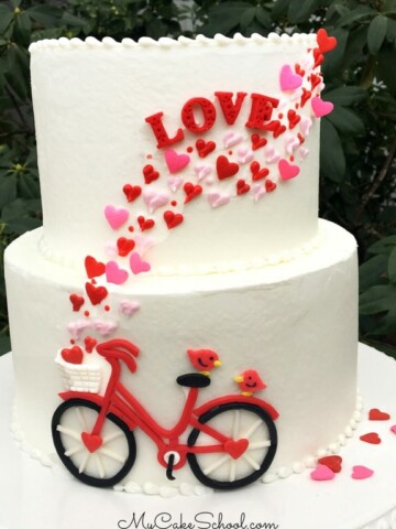 Valentine's Day Bicycle Cake Tutorial