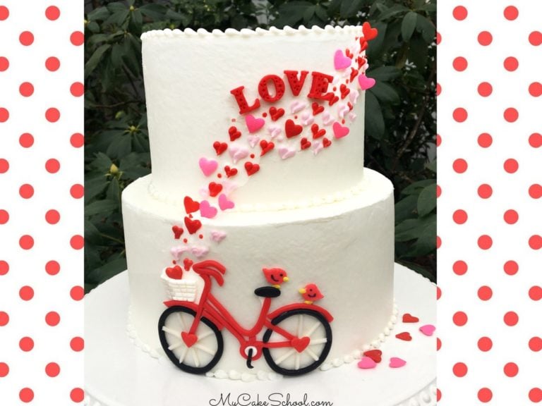 Valentine's Day Bicycle Cake Tutorial