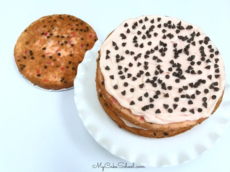 Homemade Cherry Chocolate Chip Cake Recipe by MyCakeSchool.com