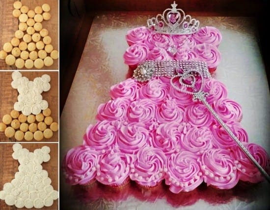 Sweet Princess Cupcake Cake Tutorial as featured on TheWhoot