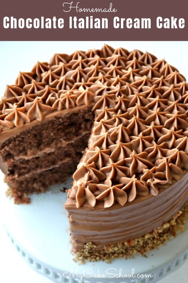 Moist and delicious Chocolate Italian Cream Cake recipe! A delicious combination of chocolate, pecans, and coconut!