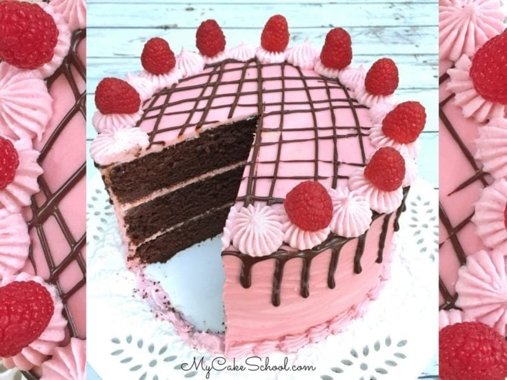 Delicious Devil's Food Cake from scratch with Raspberry Buttercream Filling