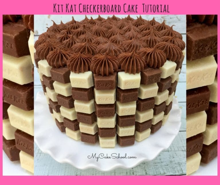 Kit Kat Checkerboard Cake - My Cake School
