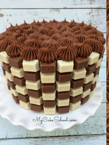 Easy and CUTE Kit Kat Checkerboard Cake Video Tutorial! Free Tutorial!