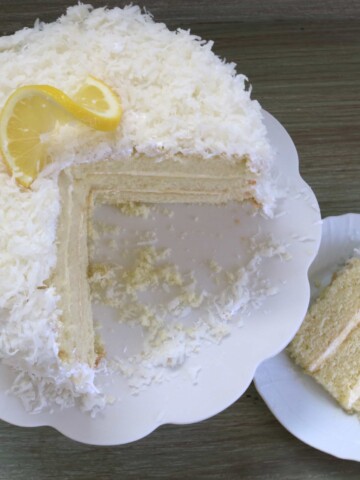 Moist and Delicious Coconut Lemon Cake Recipe from Scratch by MyCakeSchool.com!