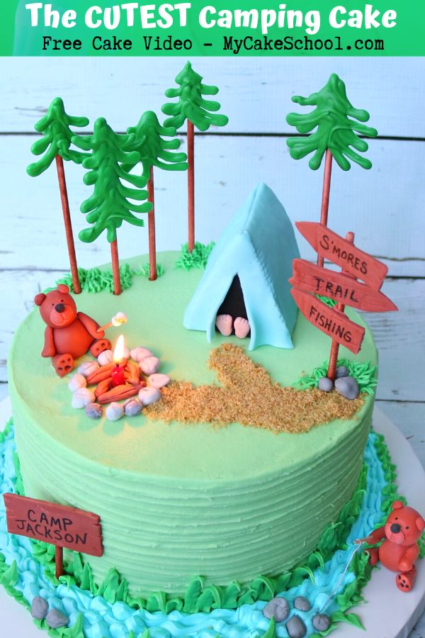 Cute Camping Cake- Video Tutorial