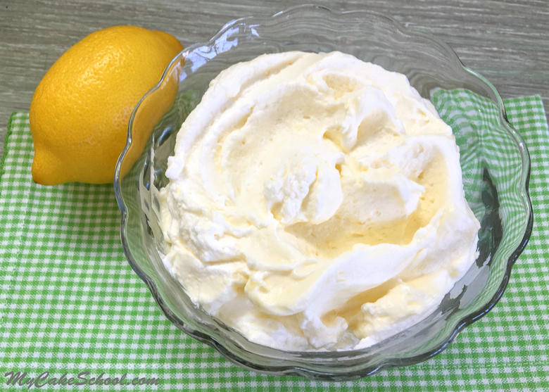 Lemon Whipped Cream Filling for Coconut Lemon Cake