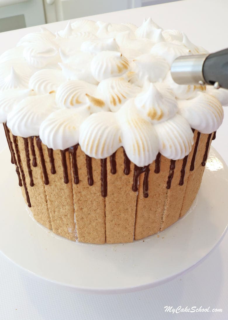 Toasting our Seven Minute Frosting!