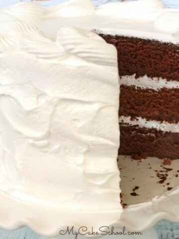 Chocolate Sour Cream Cake with Seven Minute Frosting