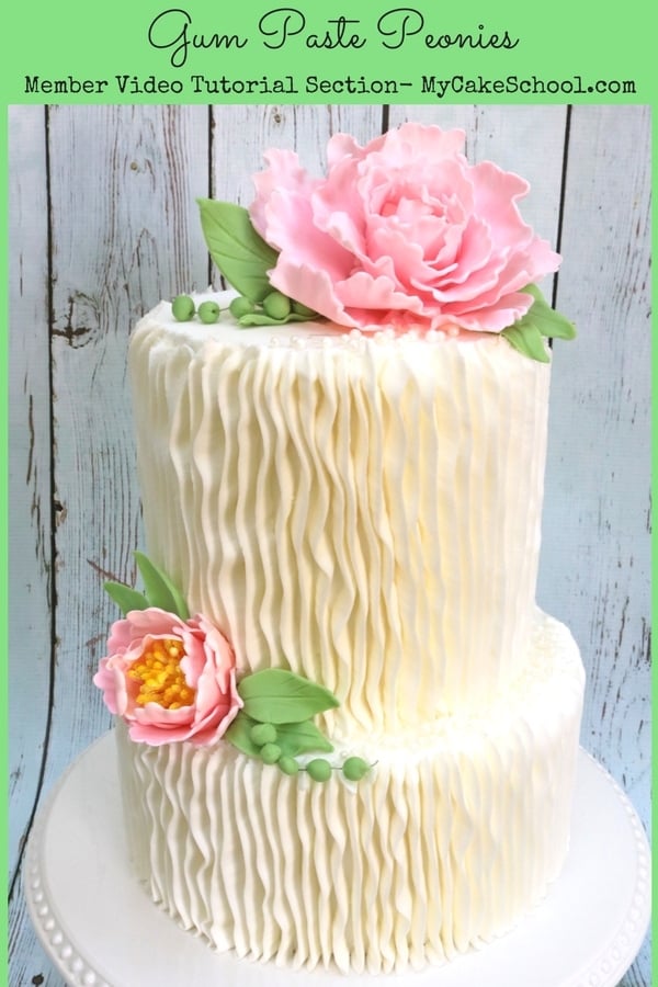 Learn How to Make a Gum Paste Peony in this cake decorating video tutorial by MyCakeSchool.com. Member Section.