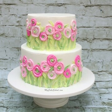 Ranunculus Fields Cake