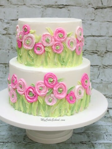 Ranunculus Fields Cake