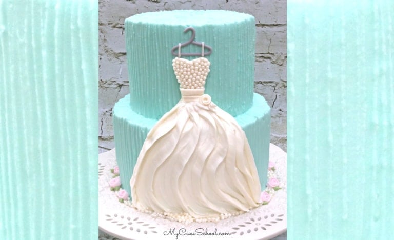 Tiered Wedding Dress Cake- A Video Tutorial