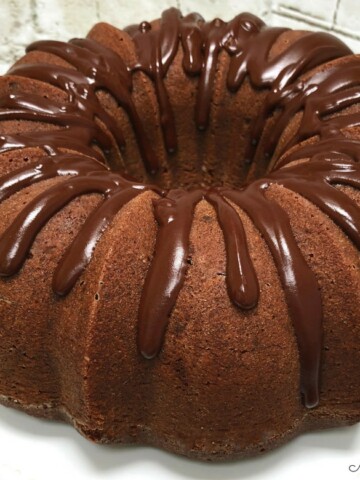 Double Chocolate Pound Cake Recipe by MyCakeSchool.com.