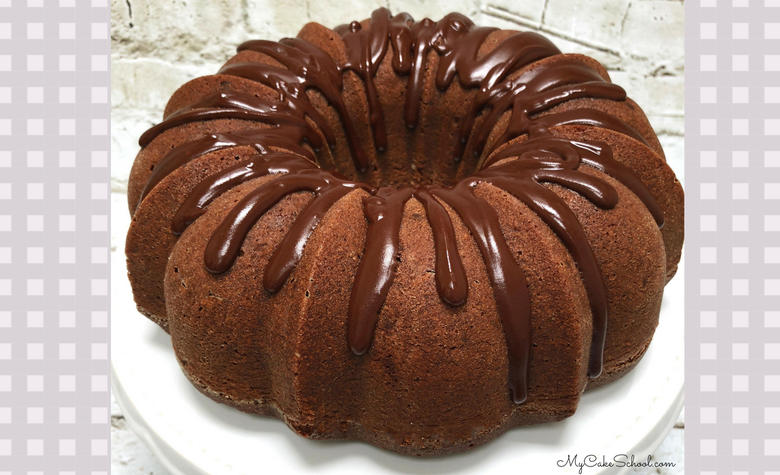 Double Chocolate Pound Cake Recipe by MyCakeSchool.com.