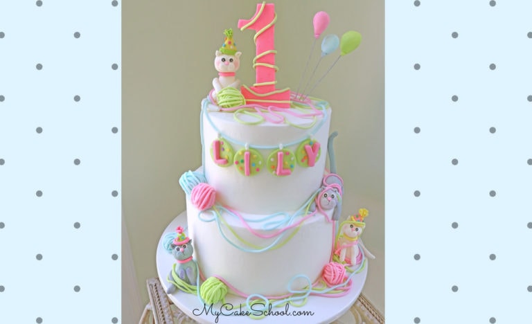 Learn how to make an adorable Cat Cake in this Video Tutorial by MyCakeSchool.com