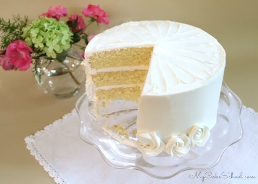 Scratch Vanilla Buttermilk Cake Recipe by MyCakeSchool.com