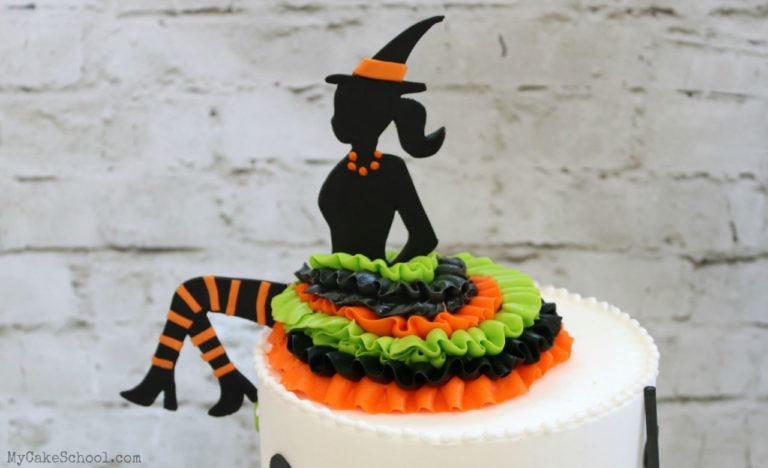 Party Witch Silhouette Cake