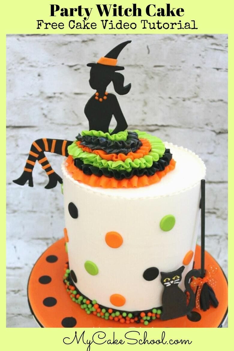 Party Witch Silhouette Cake Tutorial