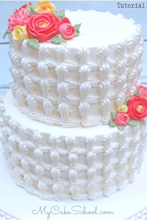 Elegant Buttercream Trellis Piping