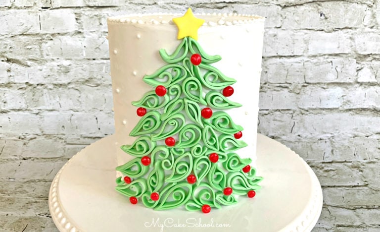 Quilled Christmas Tree Cake - Video Tutorial