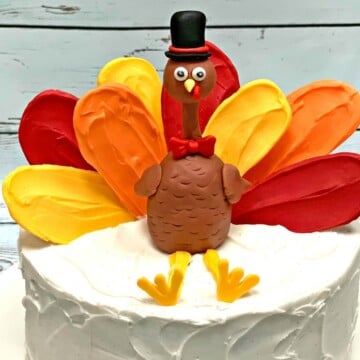 Cute and Easy Turkey Cake Topper
