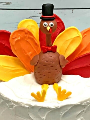 Cute and Easy Turkey Cake Topper