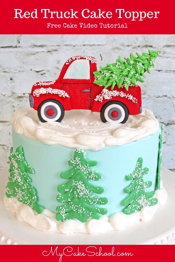 Learn how to make a CUTE Red Truck Cake Topper in this free cake decorating video tutorial by MyCakeSchool.com! This cake is perfect for young birthdays or Christmas parties! Find this and many other fun tutorials in our Free Cake Tutorials Section! Learn how to make a CUTE Red Pickup Truck Cake Topper in this free cake decorating video tutorial by MyCakeSchool.com!