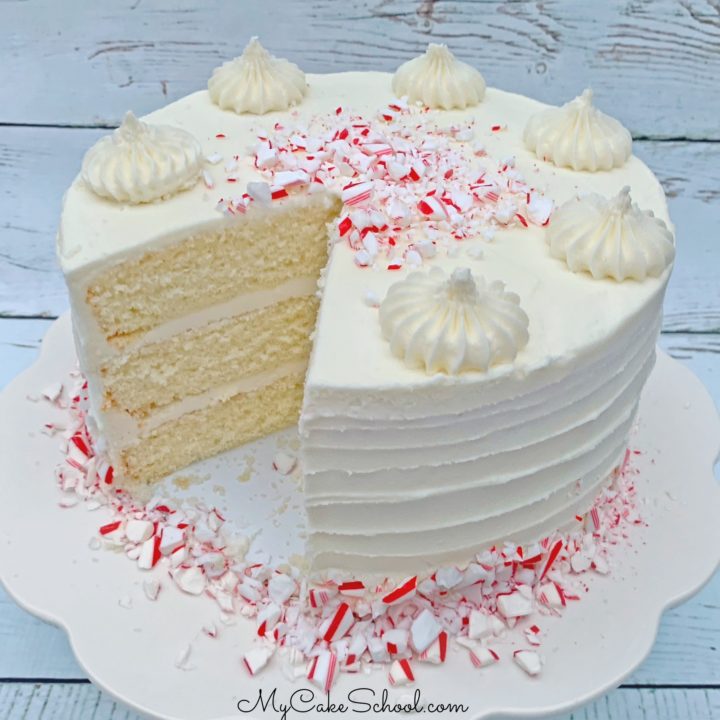 White Chocolate Peppermint Cake My Cake School