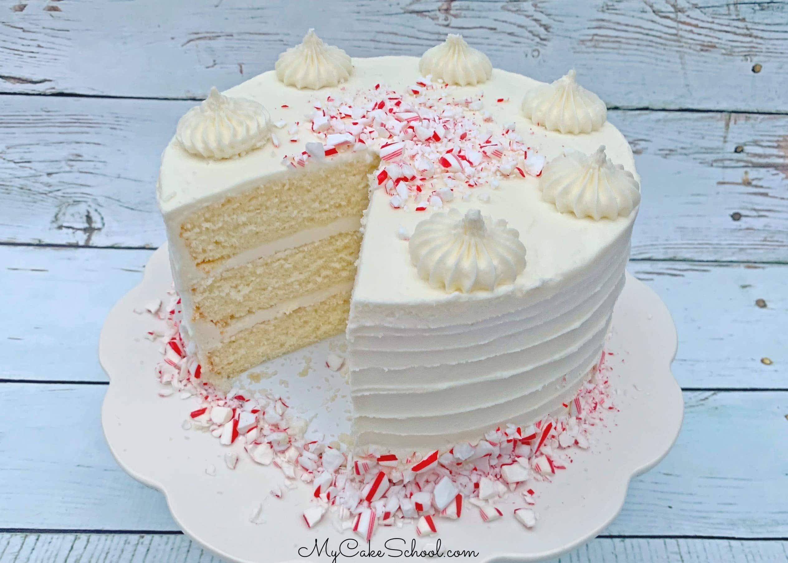 White Chocolate Peppermint Cake My Cake School