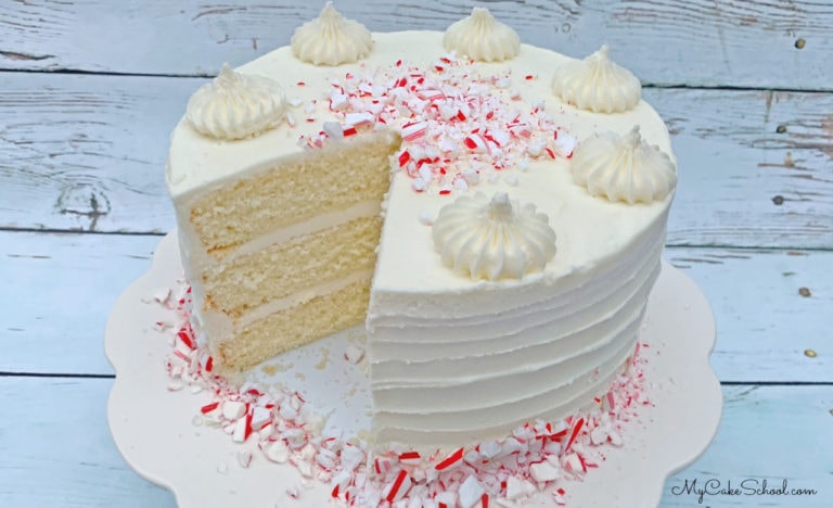 White Chocolate Peppermint Cake