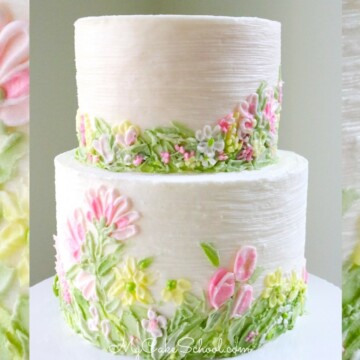 Learn the beautiful cake technique of Buttercream Palette Painting