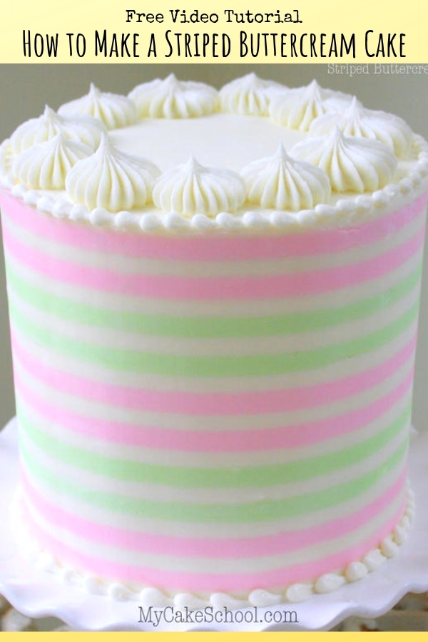 How to Make Perfect Buttercream Stripes on Cakes