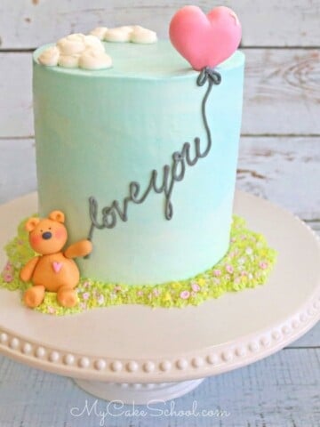 Adorable Bear and Balloon Cake- Free Cake Decorating Video Tutorial