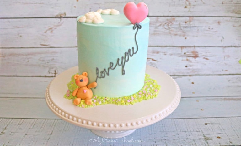 Teddy Bear and Balloon Cake