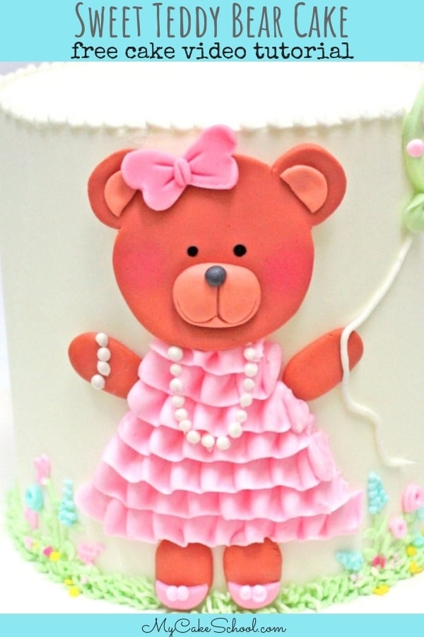 Sweet Teddy Bear Cake-Free Cake Video Tutorial by MyCakeSchool.com