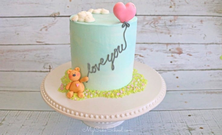 Teddy Bear and Balloon Cake