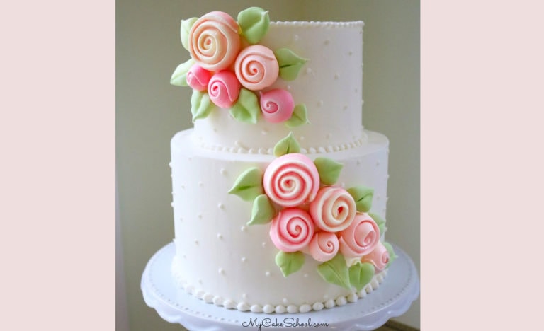 Meringue Roses Cake- Video Tutorial