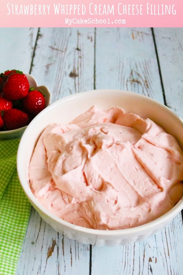 This Strawberry Whipped Cream Cheese Filling Recipe is so light and flavorful!